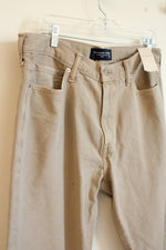 NEW Abercrombie Fitch Light Tan Cotton Loose Fit Jeans | 34 x 32