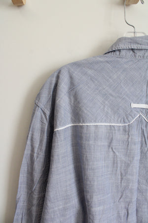 Buckle Black Athletic Fit Light Blue Button Down Shirt | XL