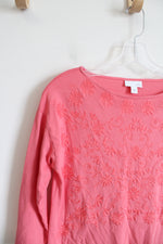 J.Jill Pink Embroidered Tunic Top | XS