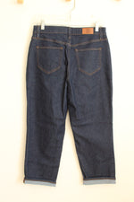 Lands' End Dark Wash Cuffed Jeans | 10