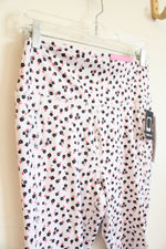 Gottex Lab Black and Red Floral Print Leggings with Pockets | L