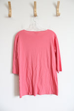 J.Jill Pink Embroidered Tunic Top | XS