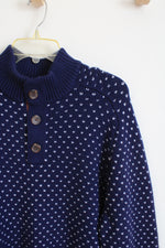 Vineyard Vines Blue & White Oysterman Birdseye Cashmere Wool Blend Sweater | L