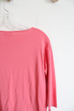 J.Jill Pink Embroidered Tunic Top | XS