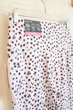 Gottex Lab Black and Red Floral Print Leggings with Pockets | L