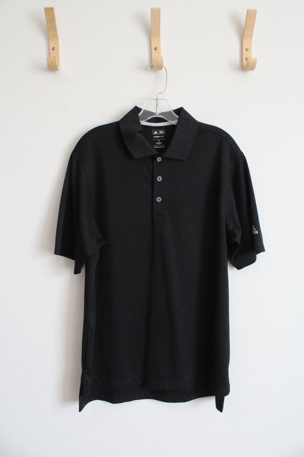 Adidas ClimaLite Black Golf Polo Shirt | M