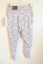 Gottex Lab Black and Red Floral Print Leggings with Pockets | L