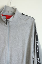 HUGO Gray Sporty Logo Full Zip Jacket | XXL