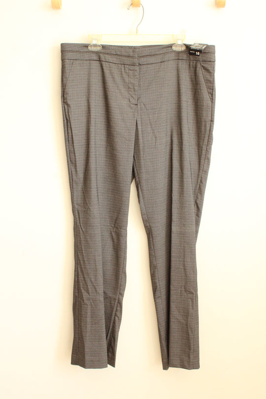 NEW New York & Co. Gray and White Checkered Pants | 16