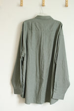 NEW Cutter & Buck Green & White Small Checked Button Down Shirt | 4XL