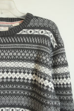 Weatherproof Vintage Gray & White Fair Isle Crewneck Sweater | XL
