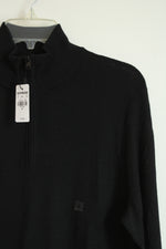 NEW Express Black Wool Blend Mock Quart Zip Sweater | M