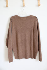 American Blue Himalayan Yak Black & Brown Argyle Sweater | L