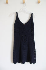 Tory Burch Navy Crocheted Cottom Dress | S