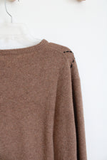 American Blue Himalayan Yak Black & Brown Argyle Sweater | L