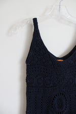 Tory Burch Navy Crocheted Cottom Dress | S