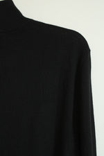 NEW Express Black Wool Blend Mock Quart Zip Sweater | M
