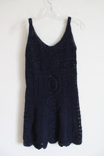 Tory Burch Navy Crocheted Cottom Dress | S
