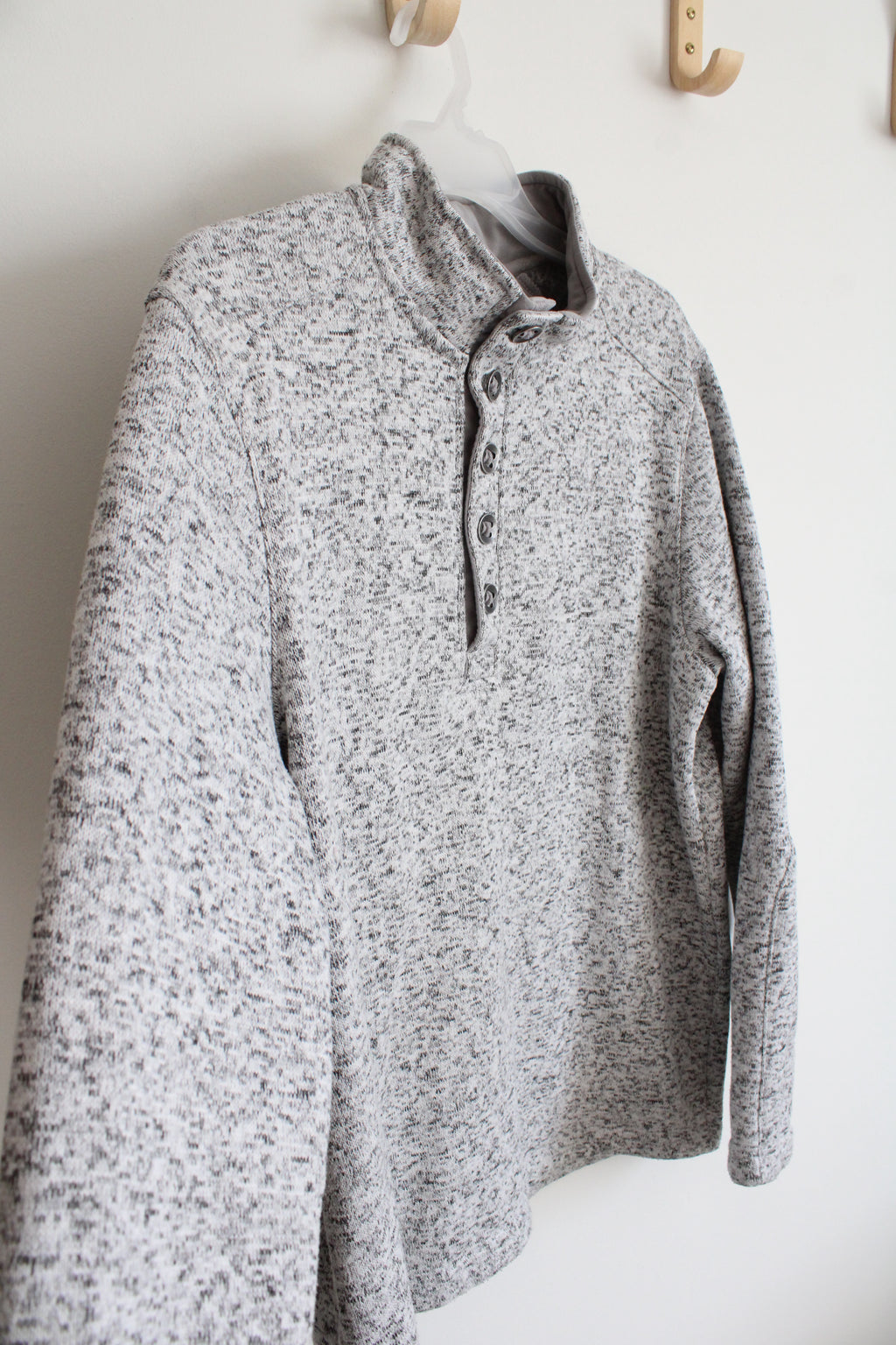 RedHead Gray & Black Heather 1/4 Button Down Sweatshirt | XL