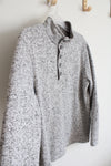RedHead Gray & Black Heather 1/4 Button Down Sweatshirt | XL