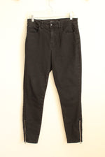 Jennifer Lopez Black Ankle Zip Jeans | 8