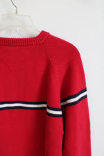 Tommy Hilfiger Red White & Blue Stripe Sweater | XL
