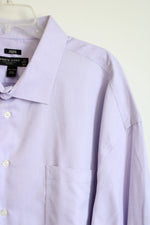 Pronto Uomo Purple Diamond Pattern Non-Iron Classic Fit Shirt | 20 36/37 Tall