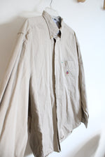 Tommy Hilfiger Tan Button Down Cotton Shirt | L