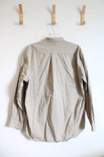 Tommy Hilfiger Tan Button Down Cotton Shirt | L