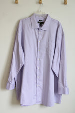 Pronto Uomo Purple Diamond Pattern Non-Iron Classic Fit Shirt | 20 36/37 Tall