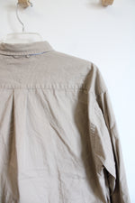 Tommy Hilfiger Tan Button Down Cotton Shirt | L
