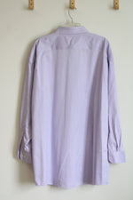 Pronto Uomo Purple Diamond Pattern Non-Iron Classic Fit Shirt | 20 36/37 Tall