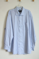 Pronto Uomo Blue Checked Non-Iron Classic Fit Shirt | 18 1/2 Tall
