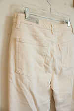 NEW Justusa Off-White Raw Hem Jeans | 12
