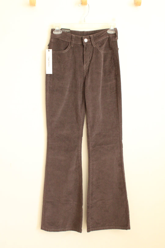 NEW Qazel Vorrlon Brown Flare Corduroy Pants | 2