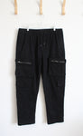 Forever 21 Black Drawstring Cargo Pants | XL