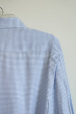 Pronto Uomo Blue Checked Non-Iron Classic Fit Shirt | 18 1/2 Tall