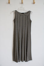 Ile New York Black & Tan Diamond Patterned Dress | 8