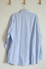 Pronto Uomo Blue Checked Non-Iron Classic Fit Shirt | 18 1/2 Tall