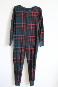 Hearth & Hand Evergreen Red Plaid Onesie Pajamas | XS