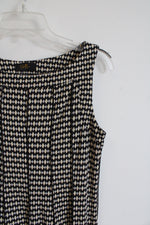 Ile New York Black & Tan Diamond Patterned Dress | 8