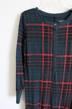 Hearth & Hand Evergreen Red Plaid Onesie Pajamas | XS
