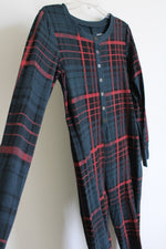 Hearth & Hand Evergreen Red Plaid Onesie Pajamas | XS