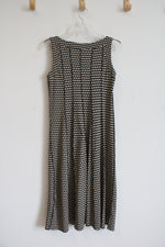 Ile New York Black & Tan Diamond Patterned Dress | 8