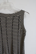 Ile New York Black & Tan Diamond Patterned Dress | 8