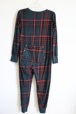 Hearth & Hand Evergreen Red Plaid Onesie Pajamas | XS