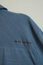 Under Armour Loose Blue Heathered Heatgear Polo | L