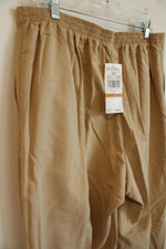 NEW Alfred Dunner Tan Wide Leg Elastic Waistband Pants | 16