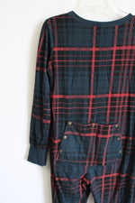 Hearth & Hand Evergreen Red Plaid Onesie Pajamas | XS