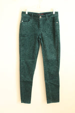 Elle Teal Paisley Corduroy Pants | 8